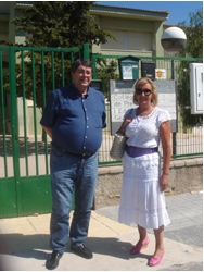 El alcalde Juan Cano y la edil de Cultura Pilar Villanueva