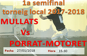 Torneig de Pilota 1a semifinal Torneig de Pilota 1a semifinal