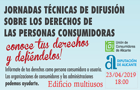 Jornada difusión de los derechos las personas consumidoras Jornada difusión de los derechos las personas consumidoras