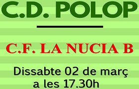 Jornada del C.D. Polop (2 y 3 de marzo) Jornada del C.D. Polop (2 y 3 de marzo)