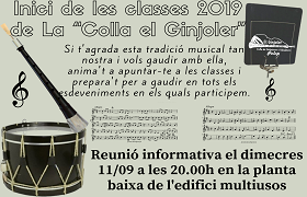 La “Colla el Ginjoler” inicia les classes per a este 2019 La “Colla el Ginjoler” inicia les classes per a este 2019